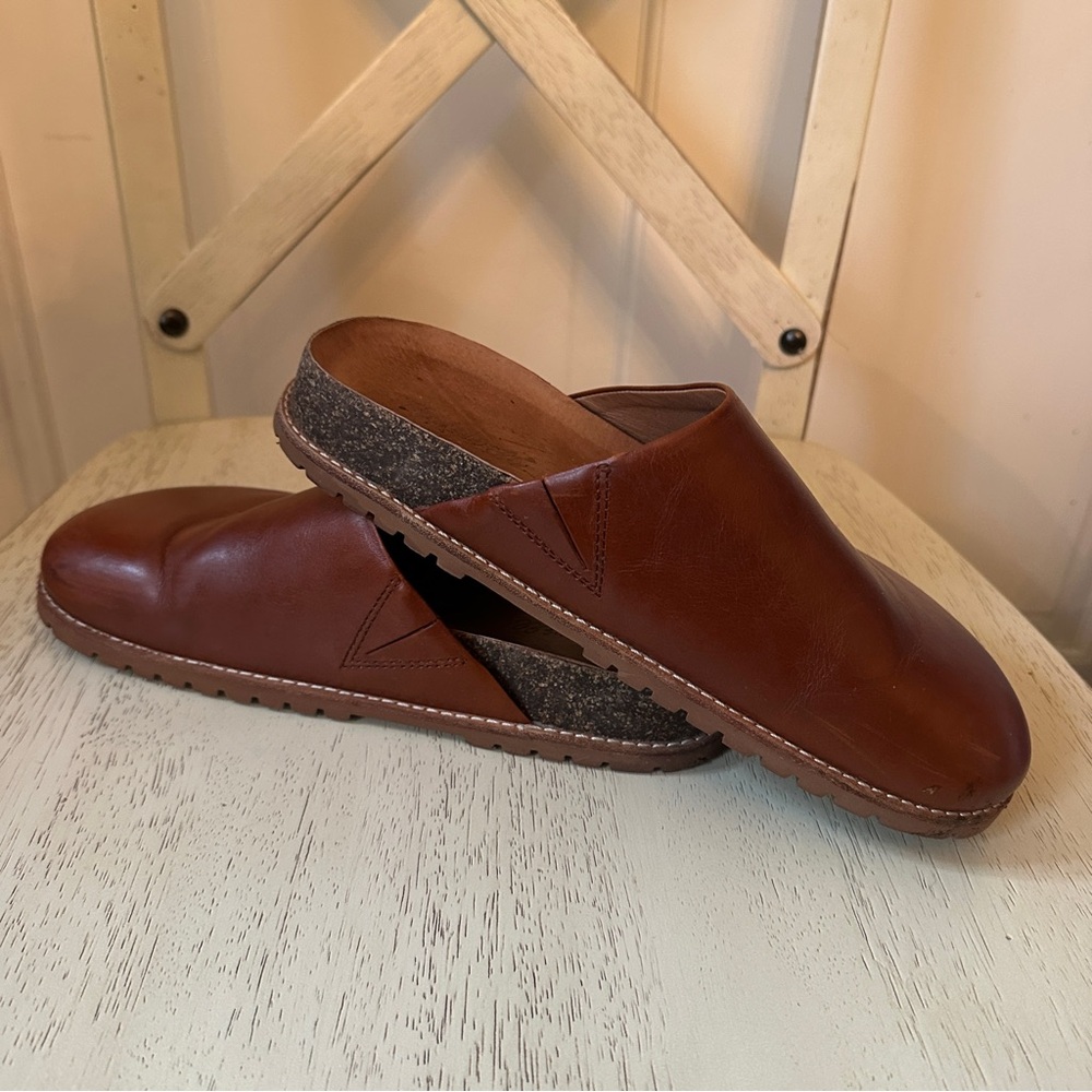 Madewell Brown Leather Clog Mules - Picture 6 of 10